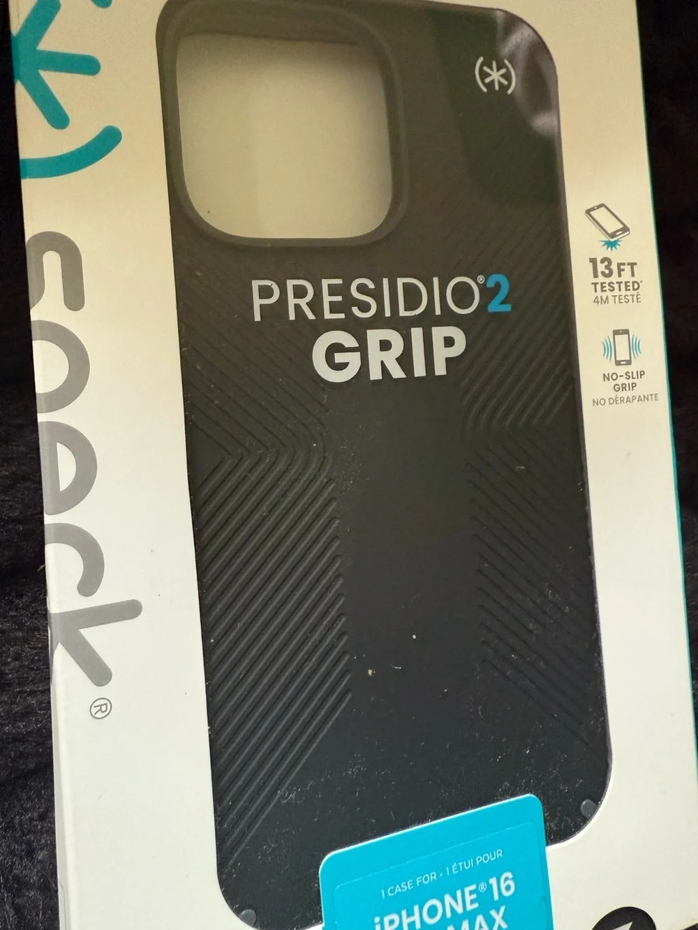 New speck Presidio Grip Case for iPhone 16 Pro Max - Black Final sale